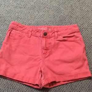 Coral jean shorts